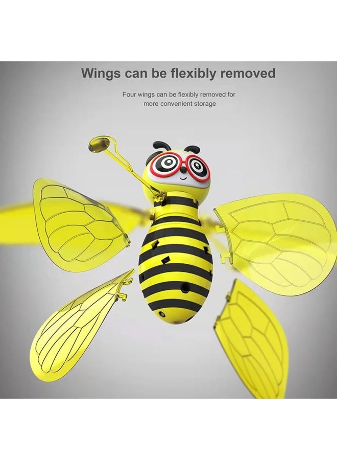 Mini Infrared Hand-Controlled Flying Bee Drone – Rechargeable LED Induction Flying Ball Toy – Remote-Free Hovering Drone with Motion Sensor Technology for Indoor Fun (Ages 6+) - Image 4